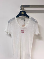 MIUMIU 26S SHORT-SLEEVED SWEATER STYLE 1135