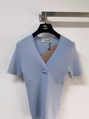 MIUMIU 26S SHORT-SLEEVED SWEATER STYLE 1140