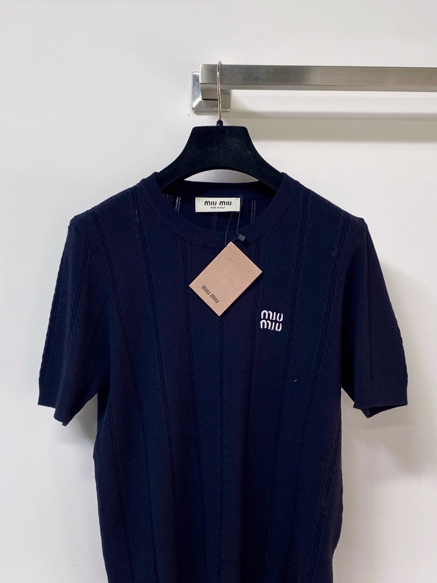 MIUMIU 26S SHORT-SLEEVED SWEATER STYLE 1121