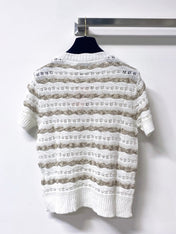 MIUMIU 26S SHORT-SLEEVED SWEATER STYLE 1045