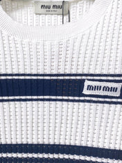 MIUMIU 26S SHORT-SLEEVED SWEATER STYLE 1057