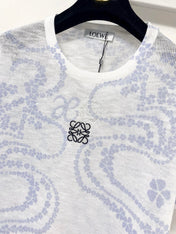 LOEWE 26S SHORT SLEEVE PRINTED KNIT TOP 519