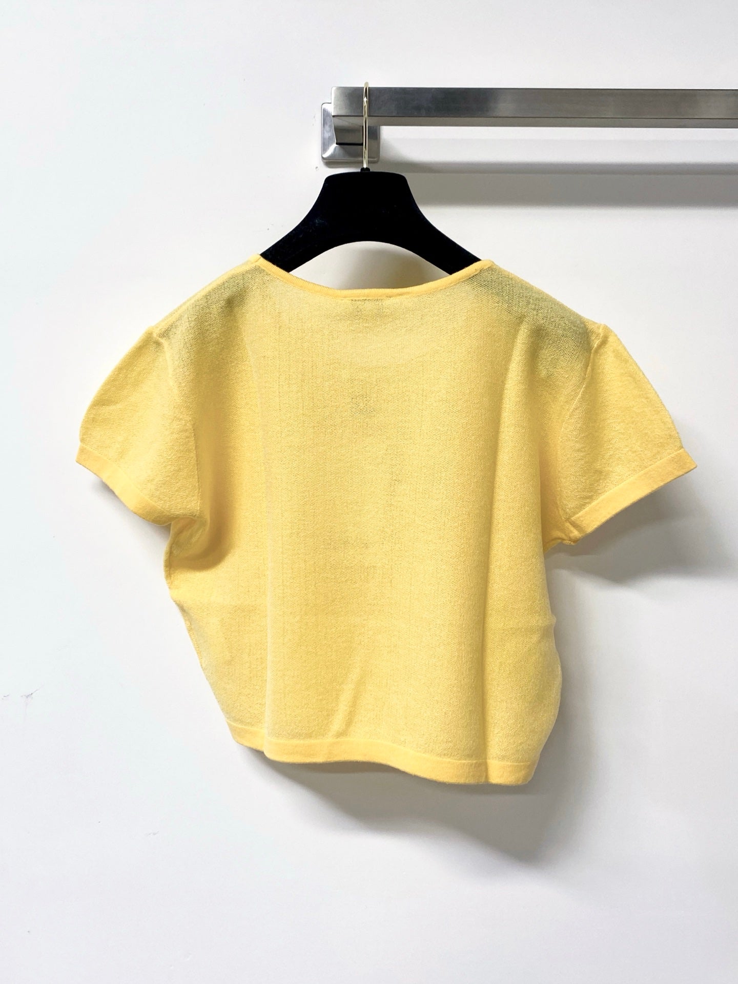 CHANEL 26S CROPPED SHORT-SLEEVED KNIT TOP STYLE 1224