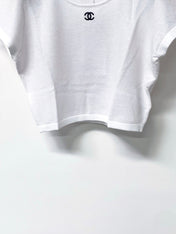 CHANEL 26S CROPPED SHORT-SLEEVED KNIT TOP STYLE 1222