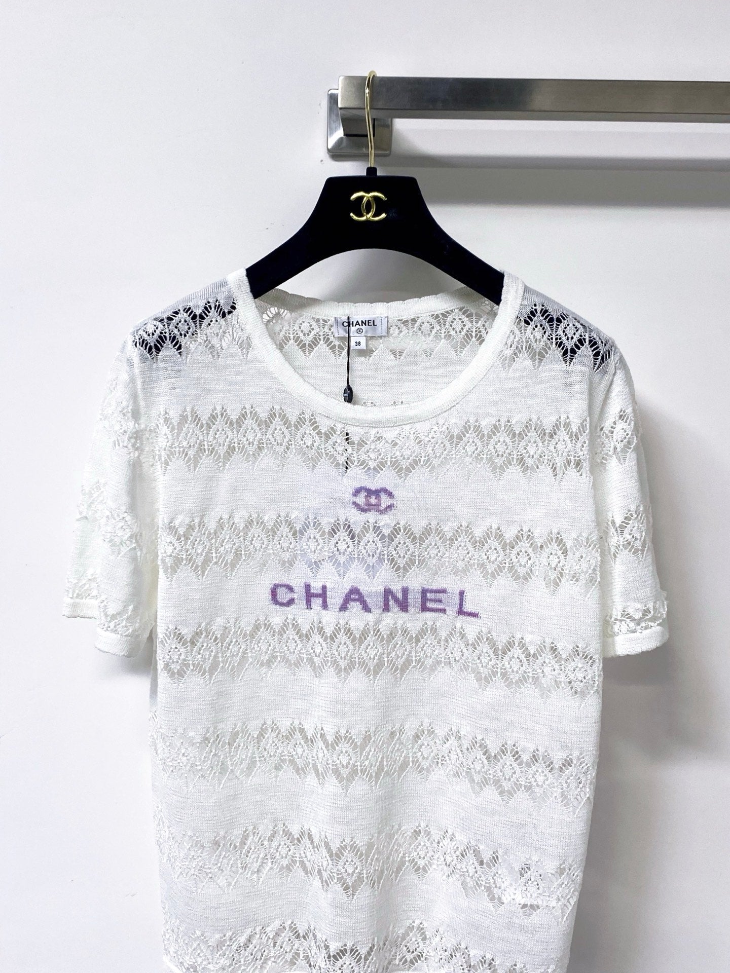 CHANEL 26S SHORT-SLEEVED KNIT SHIRT STYLE 1205