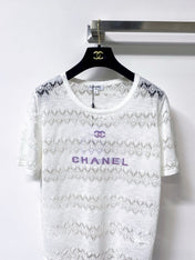 CHANEL 26S SHORT-SLEEVED KNIT SHIRT STYLE 1205