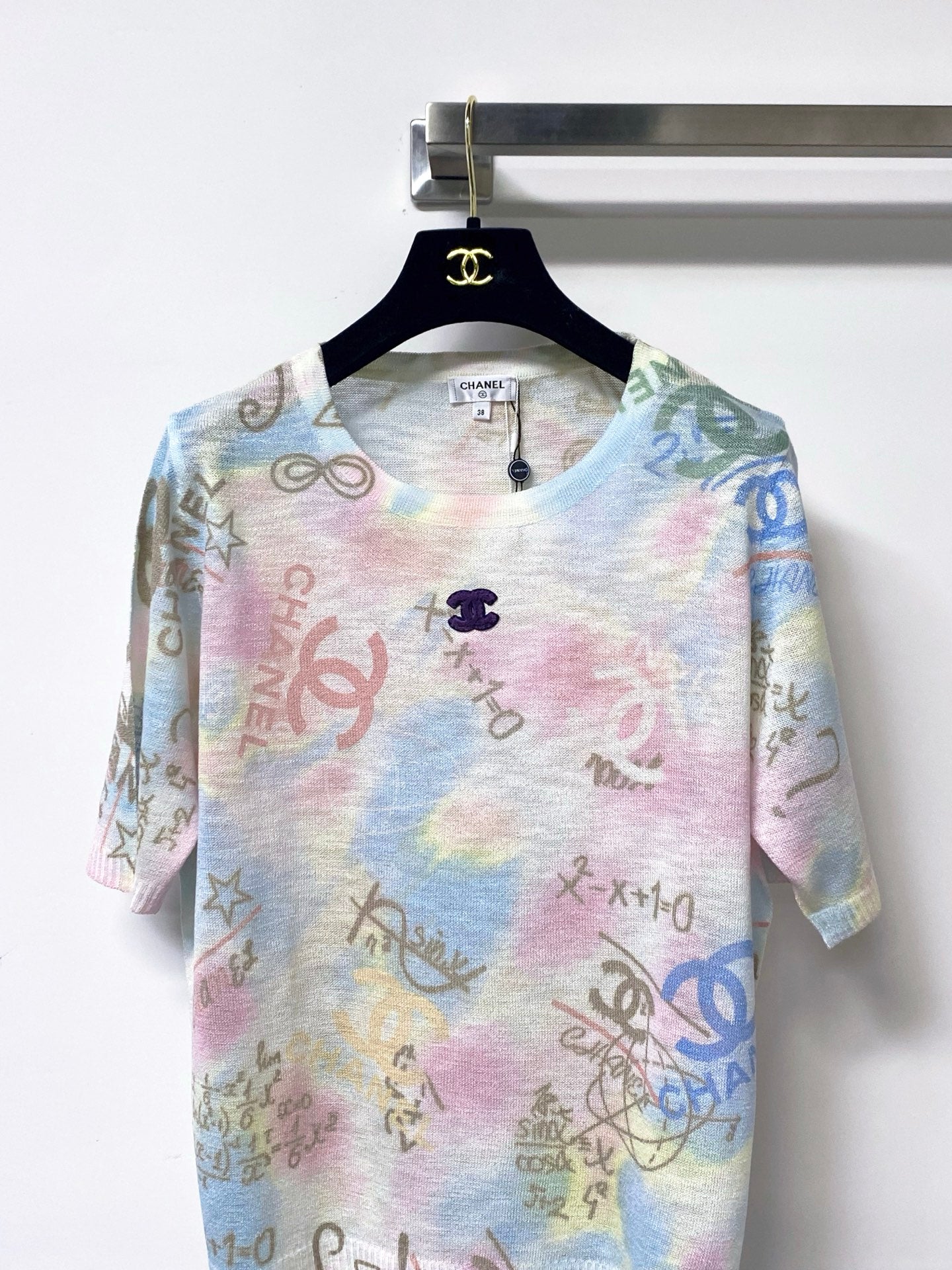 CHANEL 26S SHORT-SLEEVED KNIT SHIRT STYLE 1206