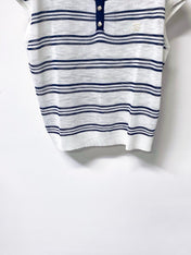 CHANEL 26S SHORT-SLEEVED KNIT POLO SHIRT STYLE 1178