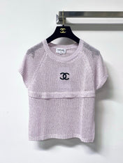 CHANEL 26S SHORT-SLEEVED KNIT SHIRT STYLE 1180