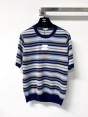 CHANEL 26S SHORT-SLEEVED KNIT SHIRT STYLE 1182