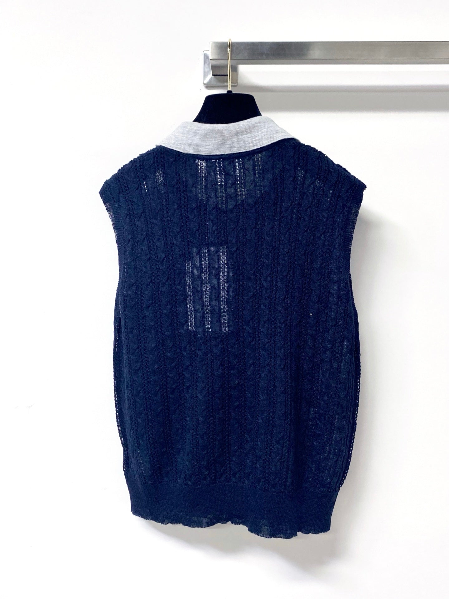 DIOR 26S SLEEVELESS KNIT POLO SHIRT 1287