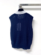 DIOR 26S SLEEVELESS KNIT POLO SHIRT 1287