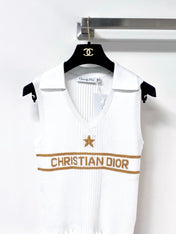 DIOR 26S SLEEVELESS KNIT POLO SHIRT 1289