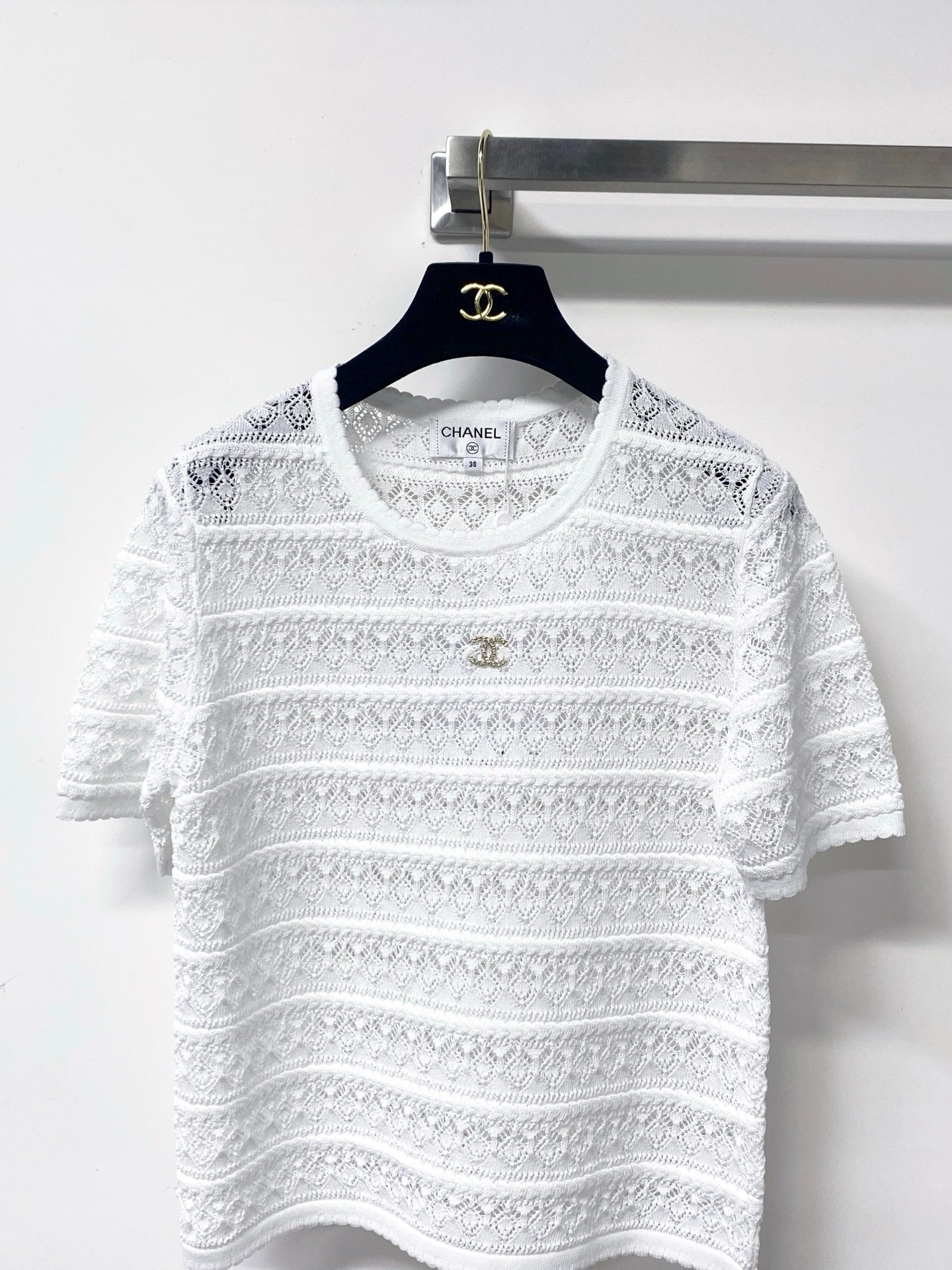 CHANEL 26S SLEEVELESS POLO KNIT TOP STYLE 1138