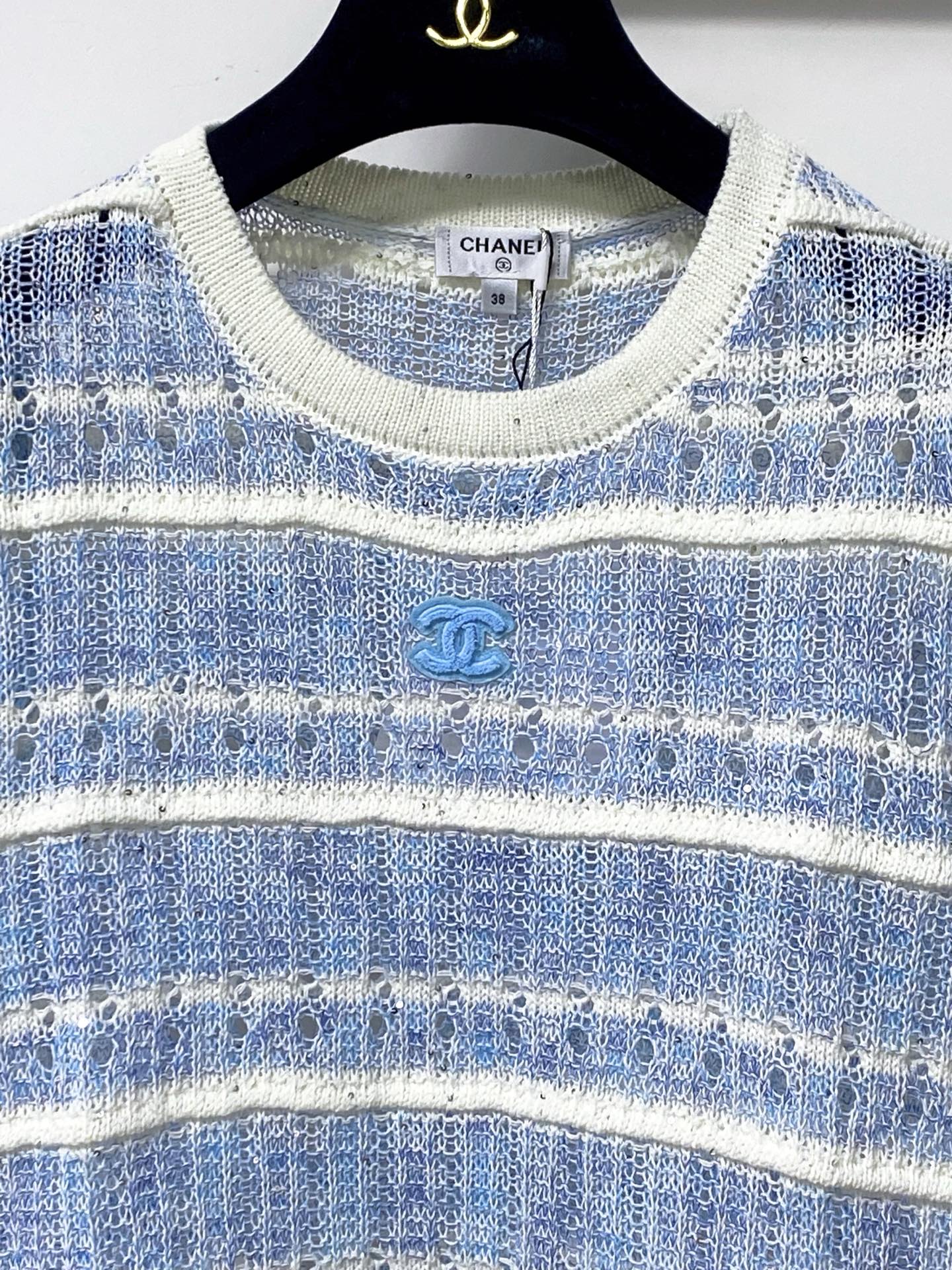 CHANEL 26S SHORT-SLEEVE KNIT TOP STYLE 1143