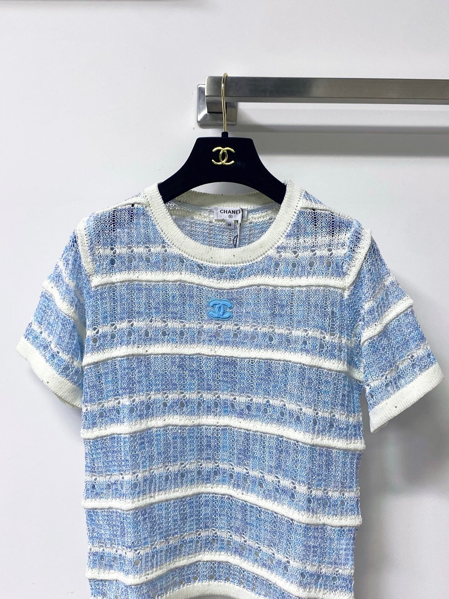 CHANEL 26S SHORT-SLEEVE KNIT TOP STYLE 1143