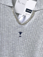 DIOR 26S SHORT-SLEEVED KNIT POLO SHIRT 1239