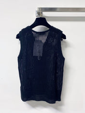 DIOR 26S V-NECK SLEEVELESS KNIT TOP 1244