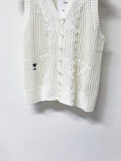 DIOR 26S V-NECK SLEEVELESS KNIT TOP 1243