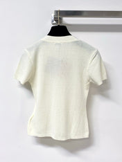 MIUMIU 26S SHORT SLEEVE KNIT CARDIGAN TOP 1240