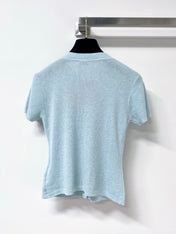 MIUMIU 26S SHORT SLEEVE KNIT CARDIGAN TOP 1239