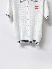 MIUMIU 26S KNIT POLO TOP 1247