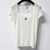 CHANEL 26S KNIT SHORT SLEEVE TOP STYLE 1256