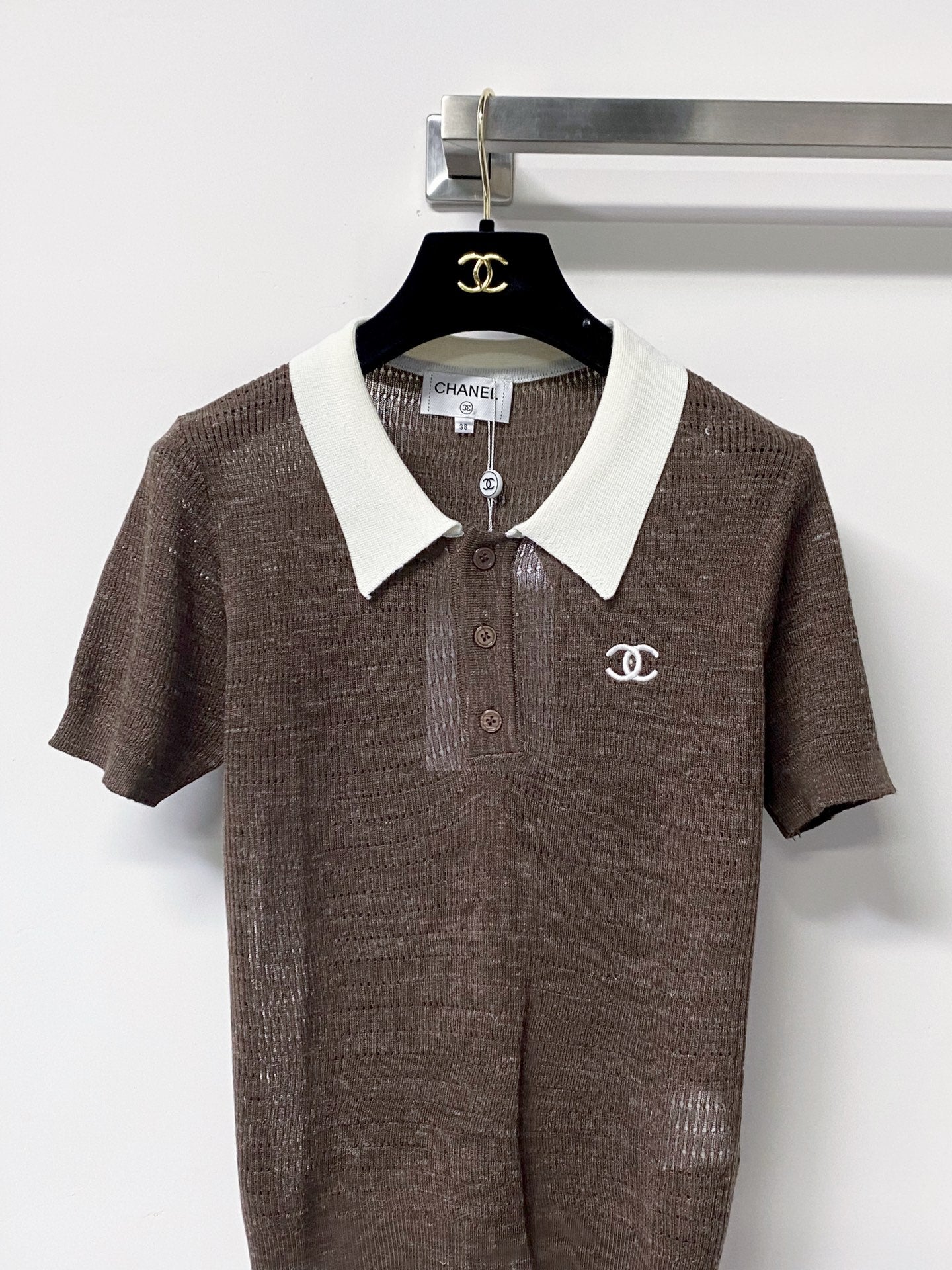 CHANEL 26S KNIT POLO TOP STYLE 1258