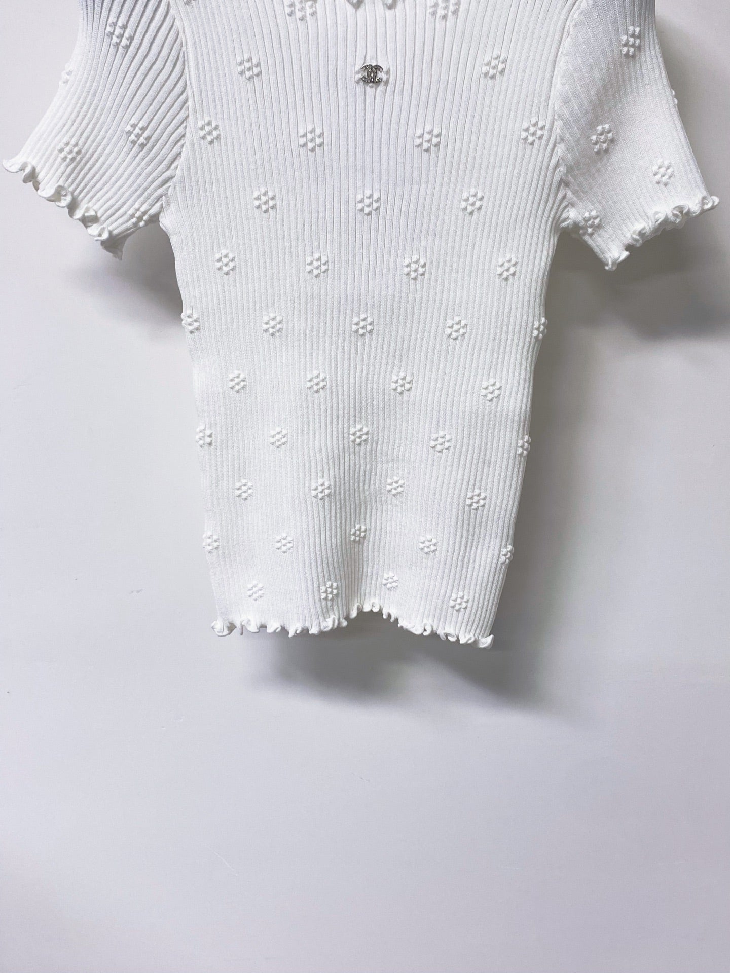 CHANEL 26S KNIT SHORT SLEEVE TOP STYLE 1269