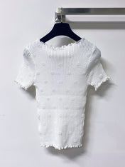CHANEL 26S KNIT SHORT SLEEVE TOP STYLE 1269