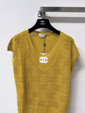 CHANEL 26S KNIT V-NECK TOP STYLE 1272