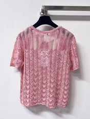 CHANEL 26S SHORT SLEEVE KNIT TOP STYLE 1234