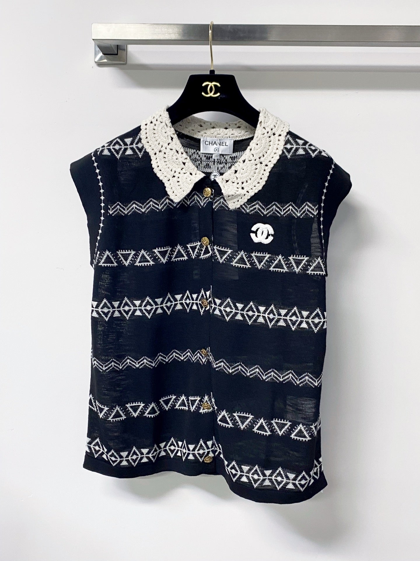 CHANEL 26S LACE-TRIM TANK TOP 1469