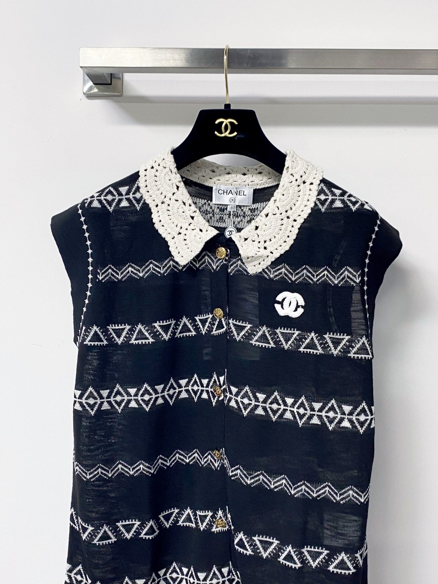 CHANEL 26S LACE-TRIM TANK TOP 1469