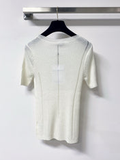 CHANEL 26S SHORT-SLEEVE KNIT TOP 1304