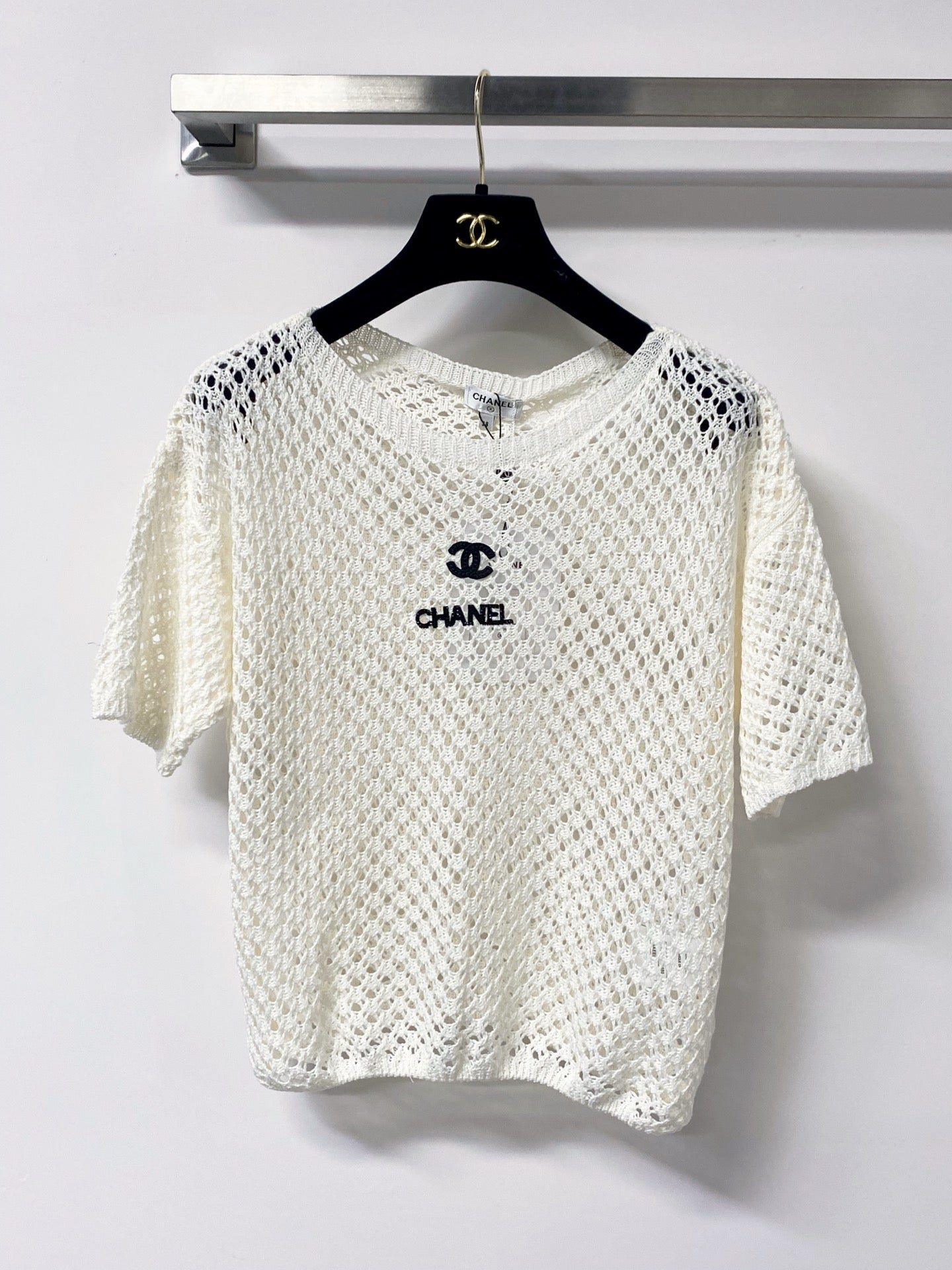 CHANEL 26S SHORT-SLEEVE KNIT TOP 1306