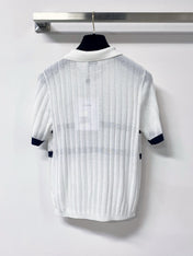 CHANEL 26S SHORT-SLEEVE KNIT POLO 1308