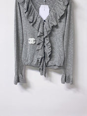 CHANEL 26S RUFFLE KNIT CARDIGAN 1309