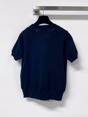 MIUMIU 26S SHORT-SLEEVE KNIT TOP 1291