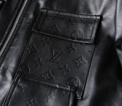 LV BLACK LAMBSKIN SHIRT JACKET 238998