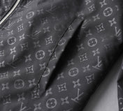 LV HOODED JACKET BLACK MIX WHITE MONOGRAM 239001