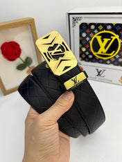 LV 25S BELT 35 MM IN BLACK CALFSKIN 593219