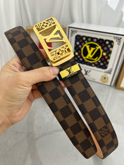 LV 25S BELT 35 MM IN BROWN CALFSKIN 593274