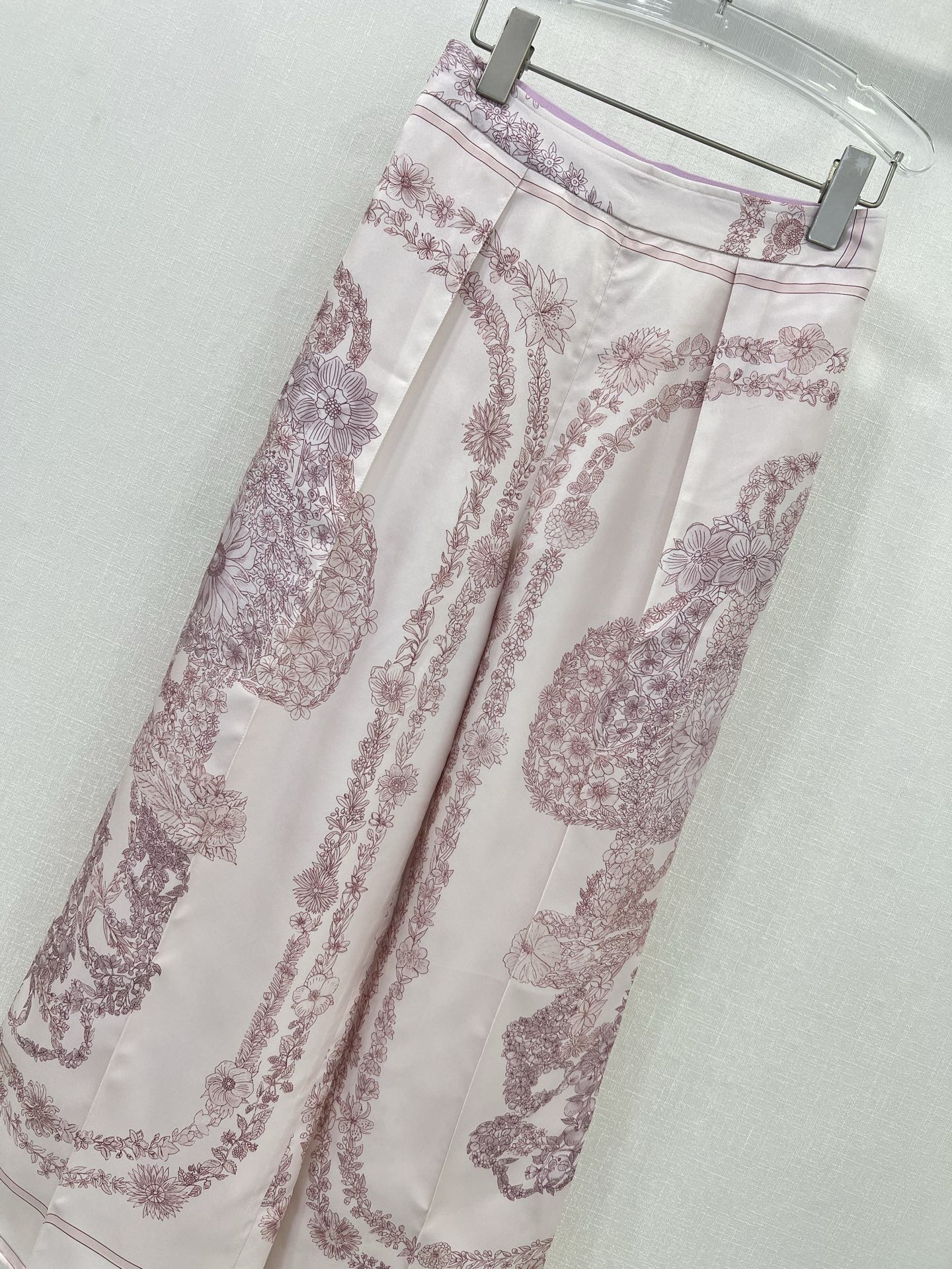 HM PRINTED SILK WIDE-LEG PANTS 269258