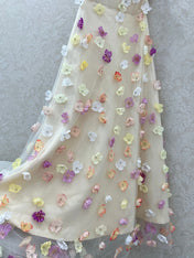 ZIMMERMANN TUBE DRESS WITH 3D FLORAL PATTERN 275124