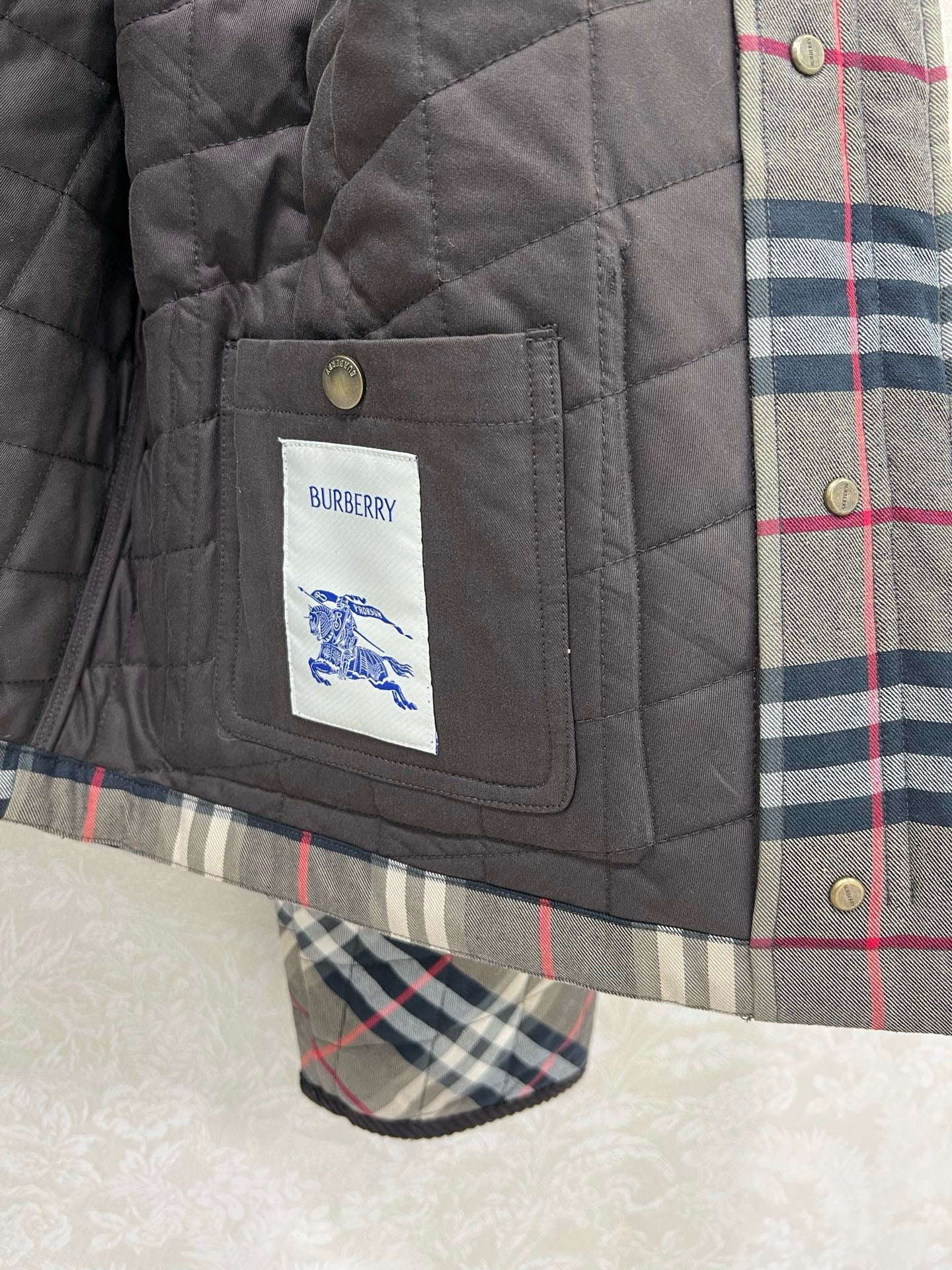 BURBERRY 25S COTTON PLAID JACKET 129
