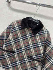 BURBERRY 25S COTTON PLAID JACKET 129