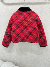 BURBERRY 25S COTTON PLAID JACKET 130