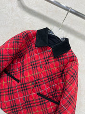 BURBERRY 25S COTTON PLAID JACKET 130
