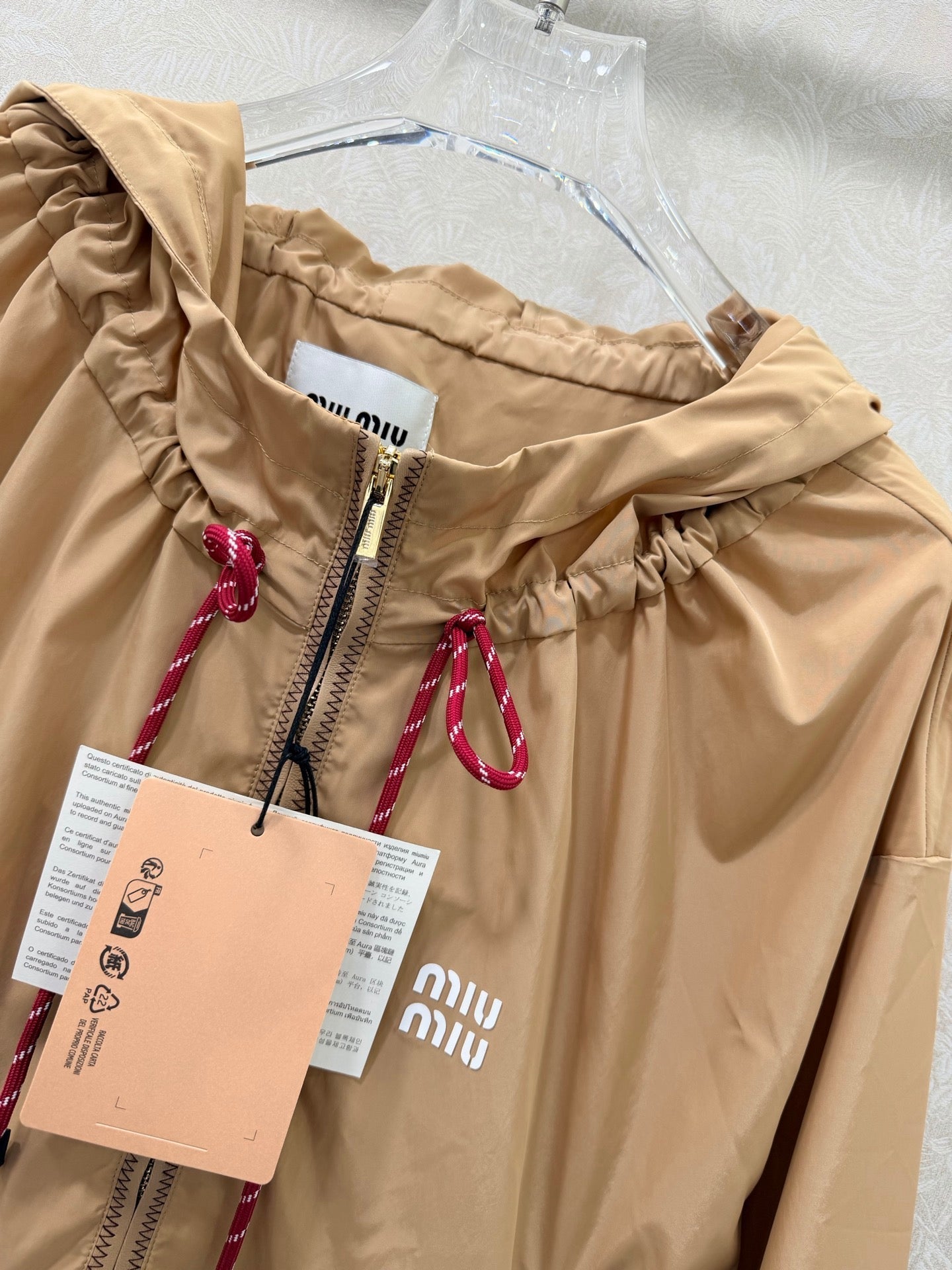 MIUMIU 26S HOODED JACKET 989